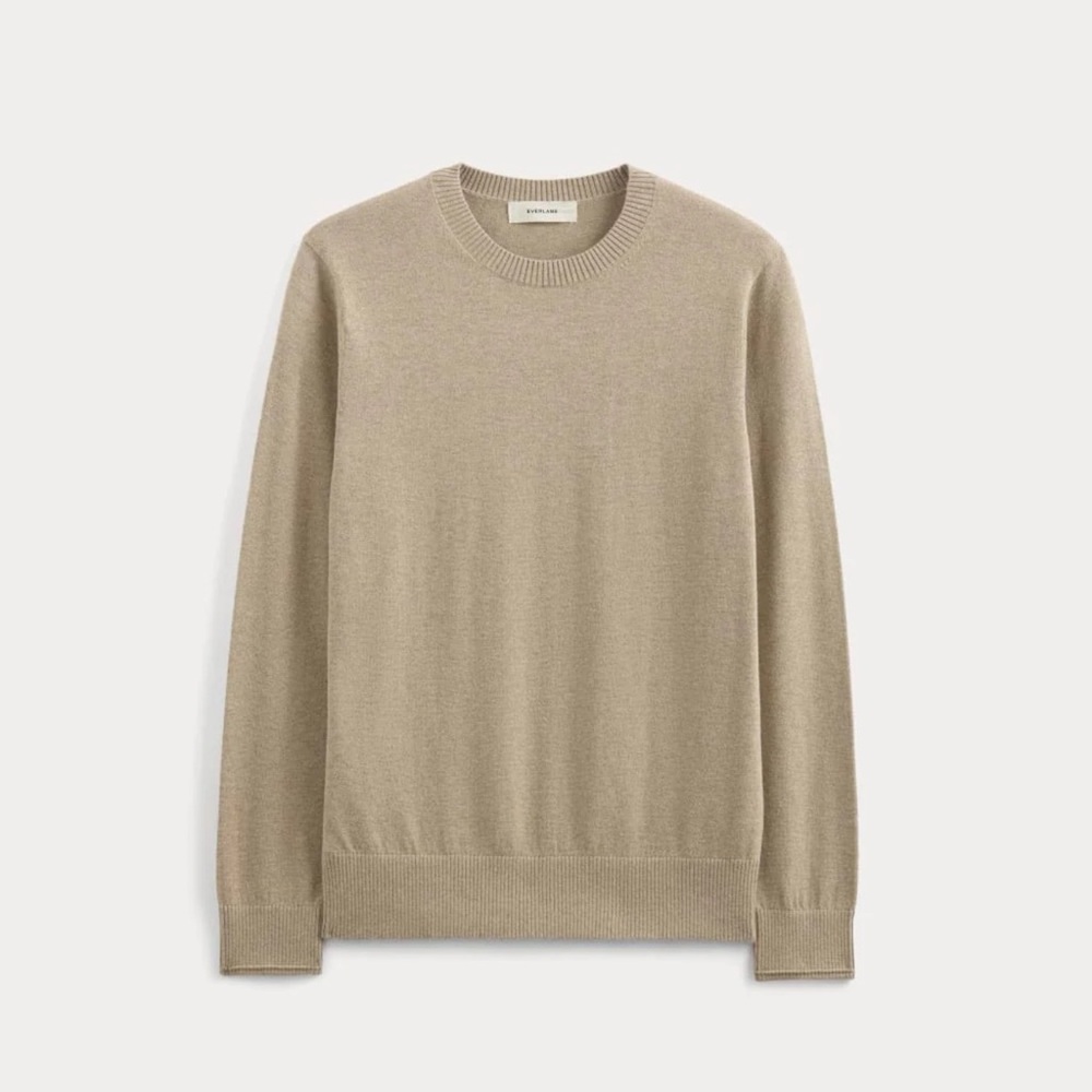 Everlane Men's Tan Crewneck Sweater